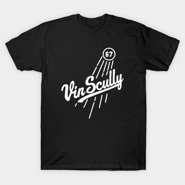 Vin Scully Microphone T-Shirt by The Dare